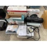 A LARGE ASSORTMENT OF ELECTRICAL ITEMS TO INCLUDE A PANASONIC VIDEO PLAYER, DVD PLAYER, ETC