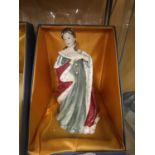 A LIMITED EDITION NO 199/5000 BOXED ROYAL DOULTON FIGURE QUEENS OF THE REALMS QUEEN ANNE HN 3141