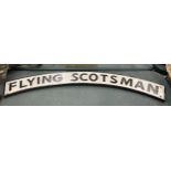 A HEAVY CAST FLYING SCOTSMAN SIGN, THREE FOOT LONG