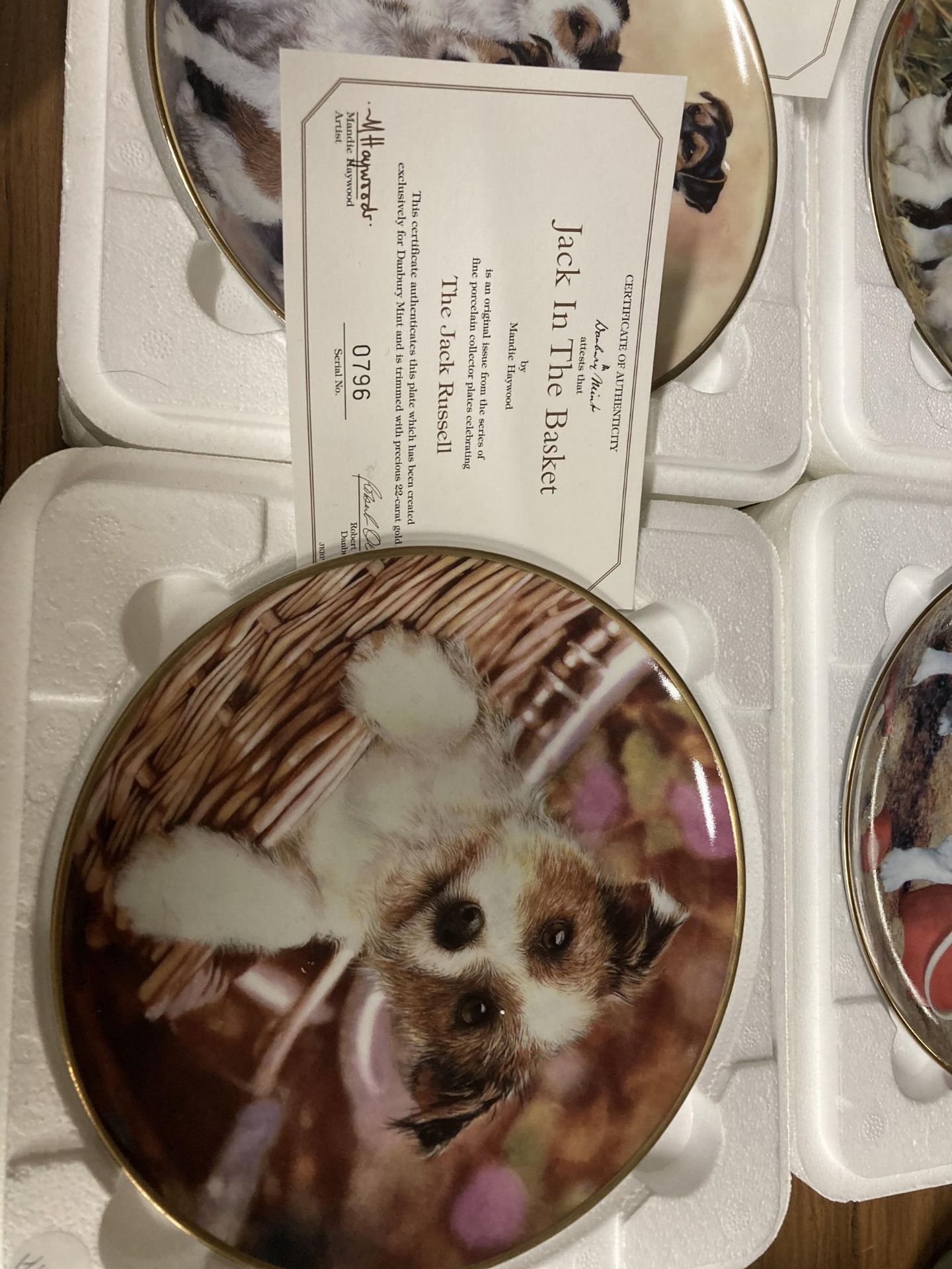 SIX DANBURY MINT, JACK RUSSELL THEMED CABINET PLATES WITH CERTIFICATES - Image 7 of 8