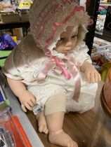 A LARGE VINTAGE STYLE DOLL