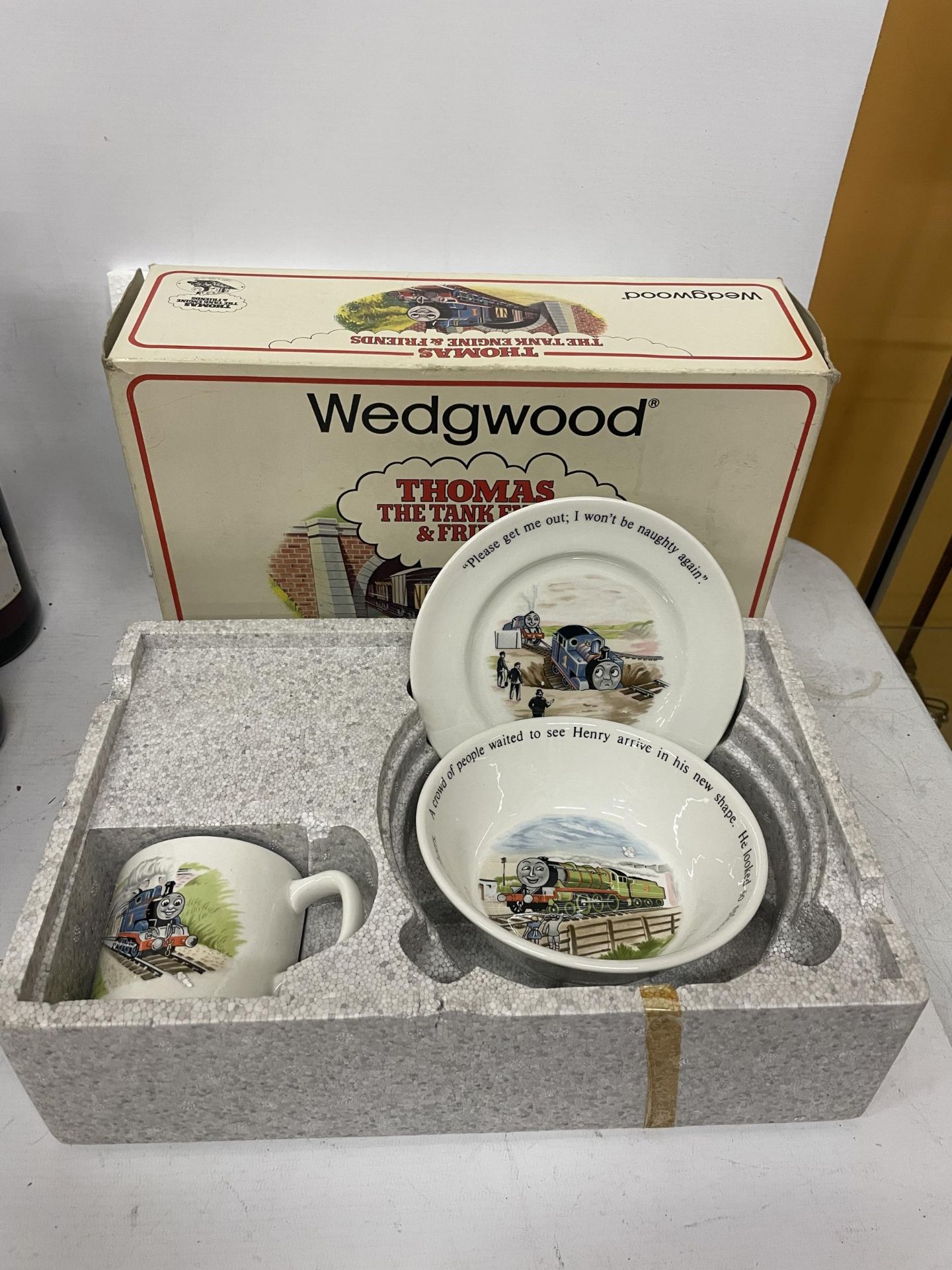 A BOXED WEDGWOOD THOMAS THE TANK ENGINE & FRIENDS SET