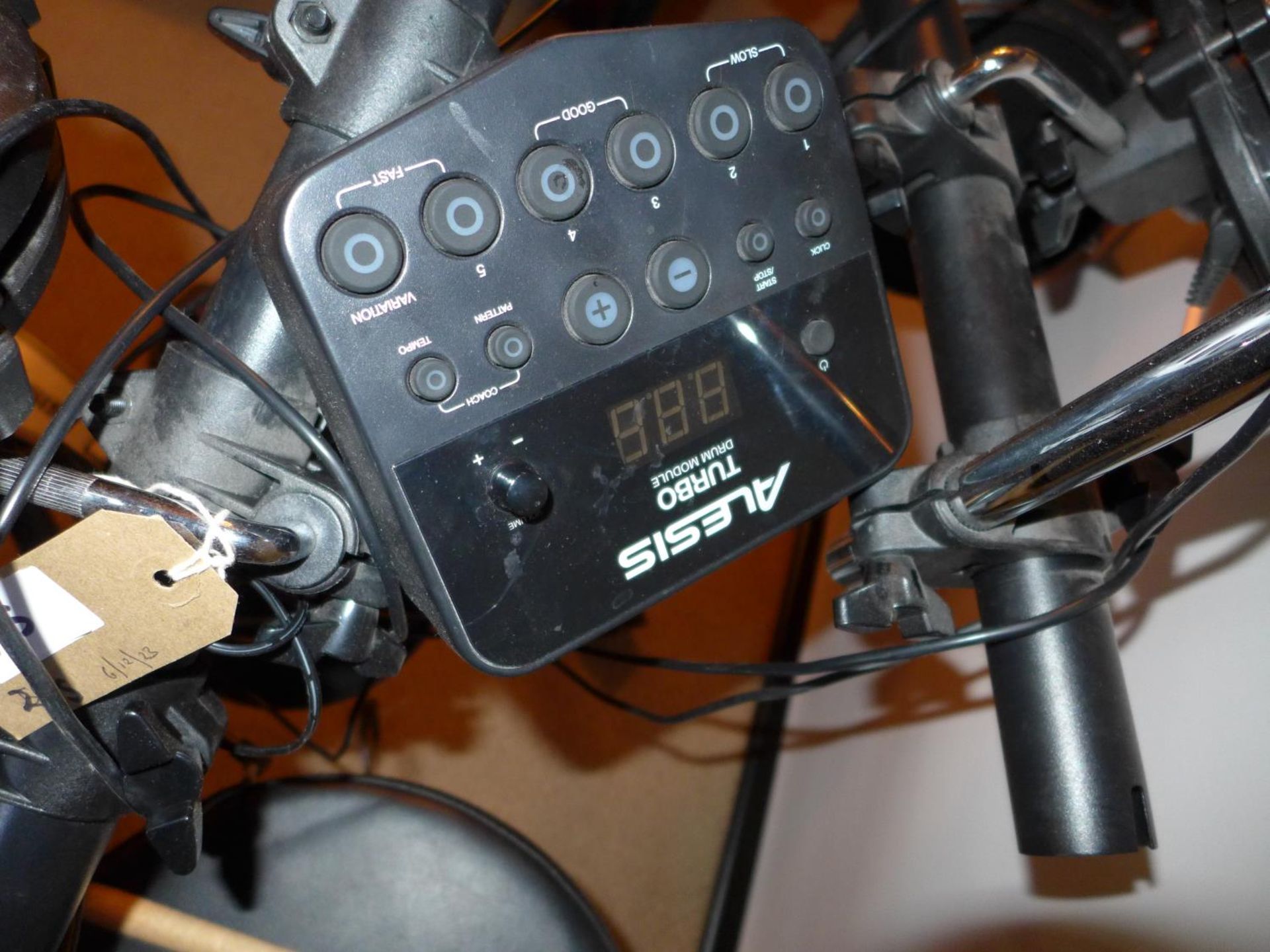 AN ALESIS TURBO DRUM MODULE MACHINE, WITH TWO FOOT PEDALS, STOOLS ETC, COST NEW £325 - Image 4 of 5