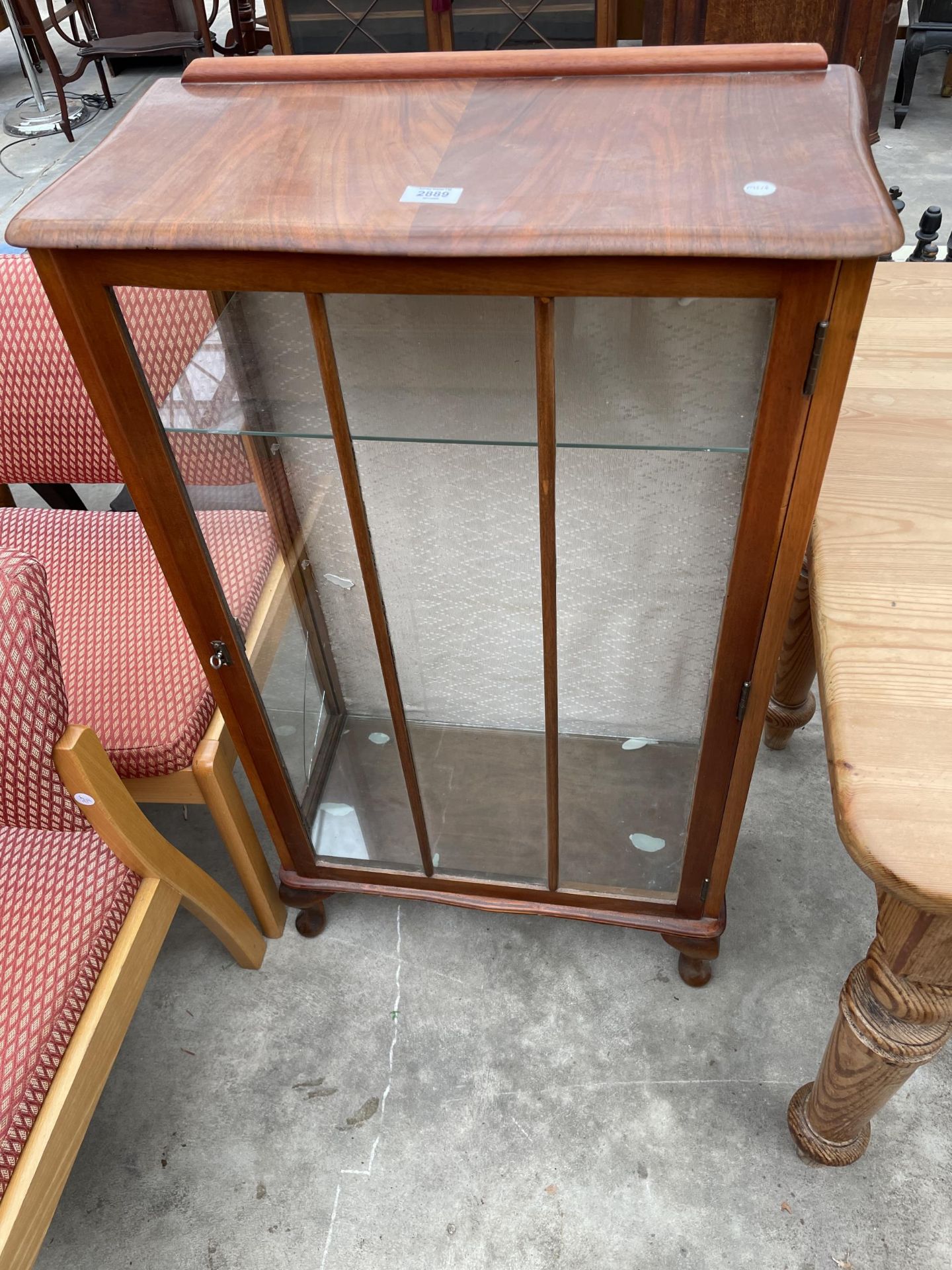 A MID 20TH CENTURY CHINA CABINET, A/F