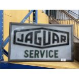 A JAGUAR SERVICE ILLUMINATED LIGHT BOX SIGN