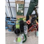 AN ASSORTMENT OF GARDEN ITEMS TO INCLUDE GROW TUNNELS AND GREEN HOUSES ETC