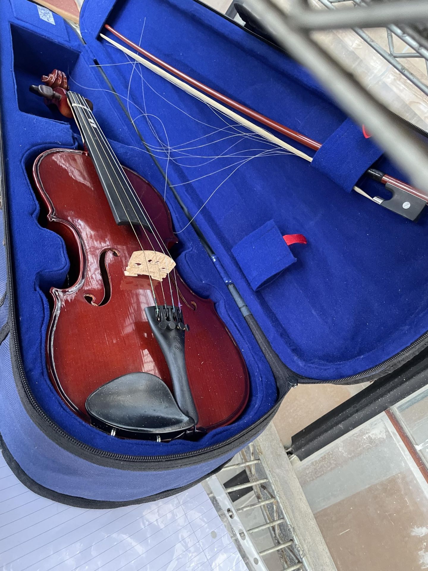 A VIOLIN WITH CARRY CASE AND BOW - Image 2 of 2