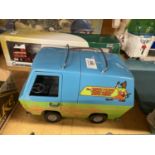 A SCOOBY DOO MYSTERY MACHINE VAN WITH A FULL SET OF CHARACTER FIGURES