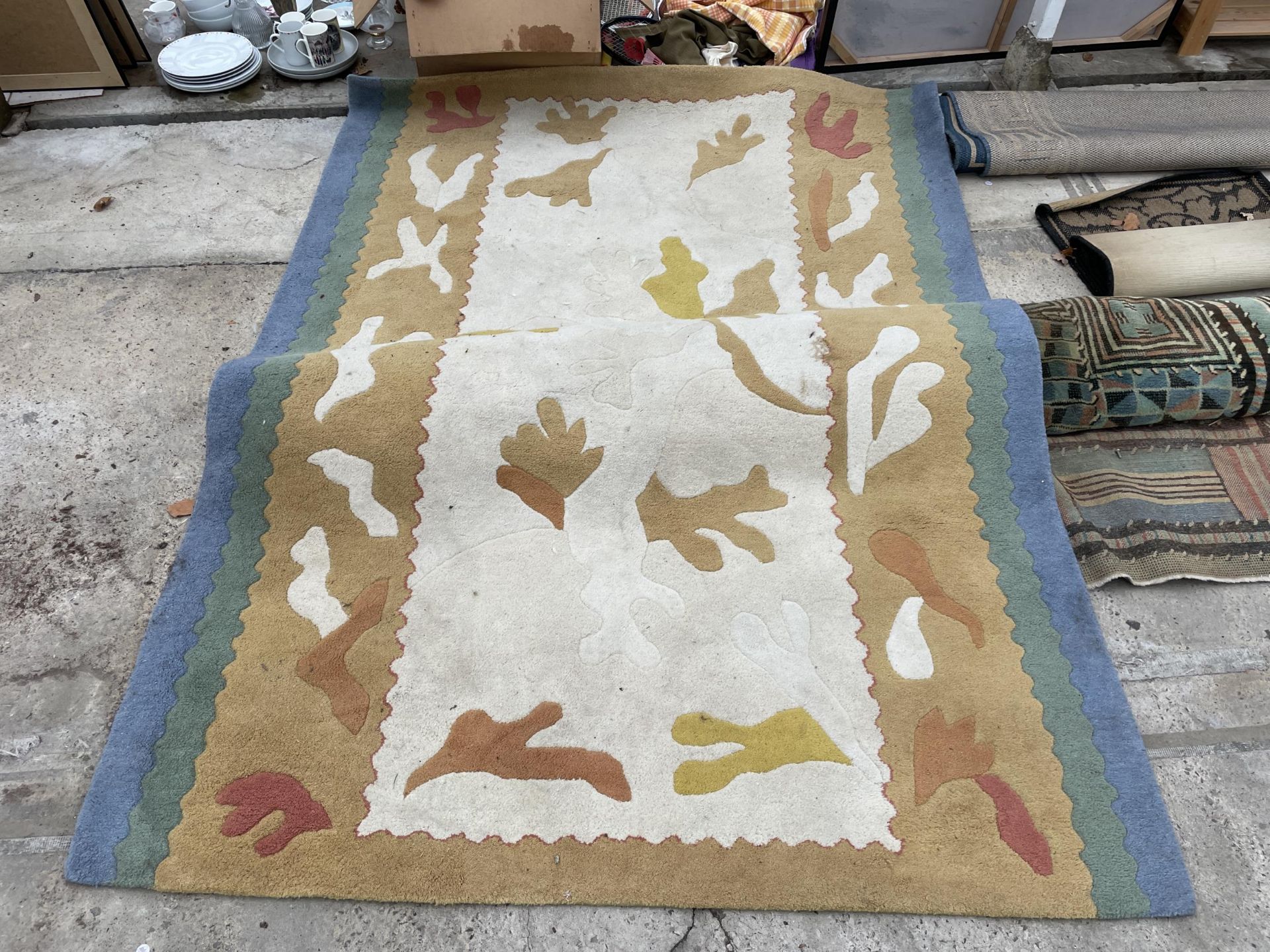 A MODERN PATTERNED RUG