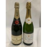 TWO 75CL BOTTLES - MOET & CHANDON PREMIERE CUVEE CAMPAGNE AND RENE FLORANCY BRUT CHAMPAGNE