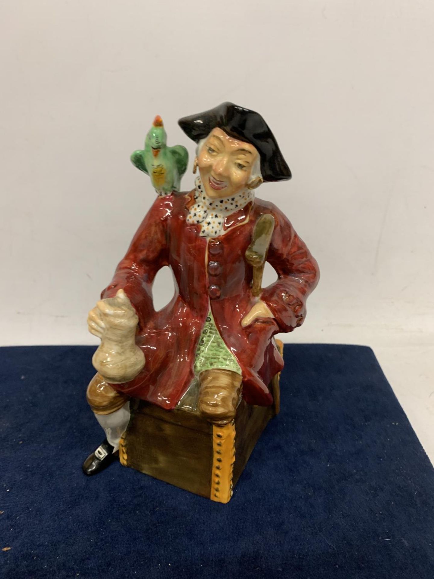 A FINE BONE CHINA OF ARTHUR BOWKER FIGURE LONG JOHN SILVER