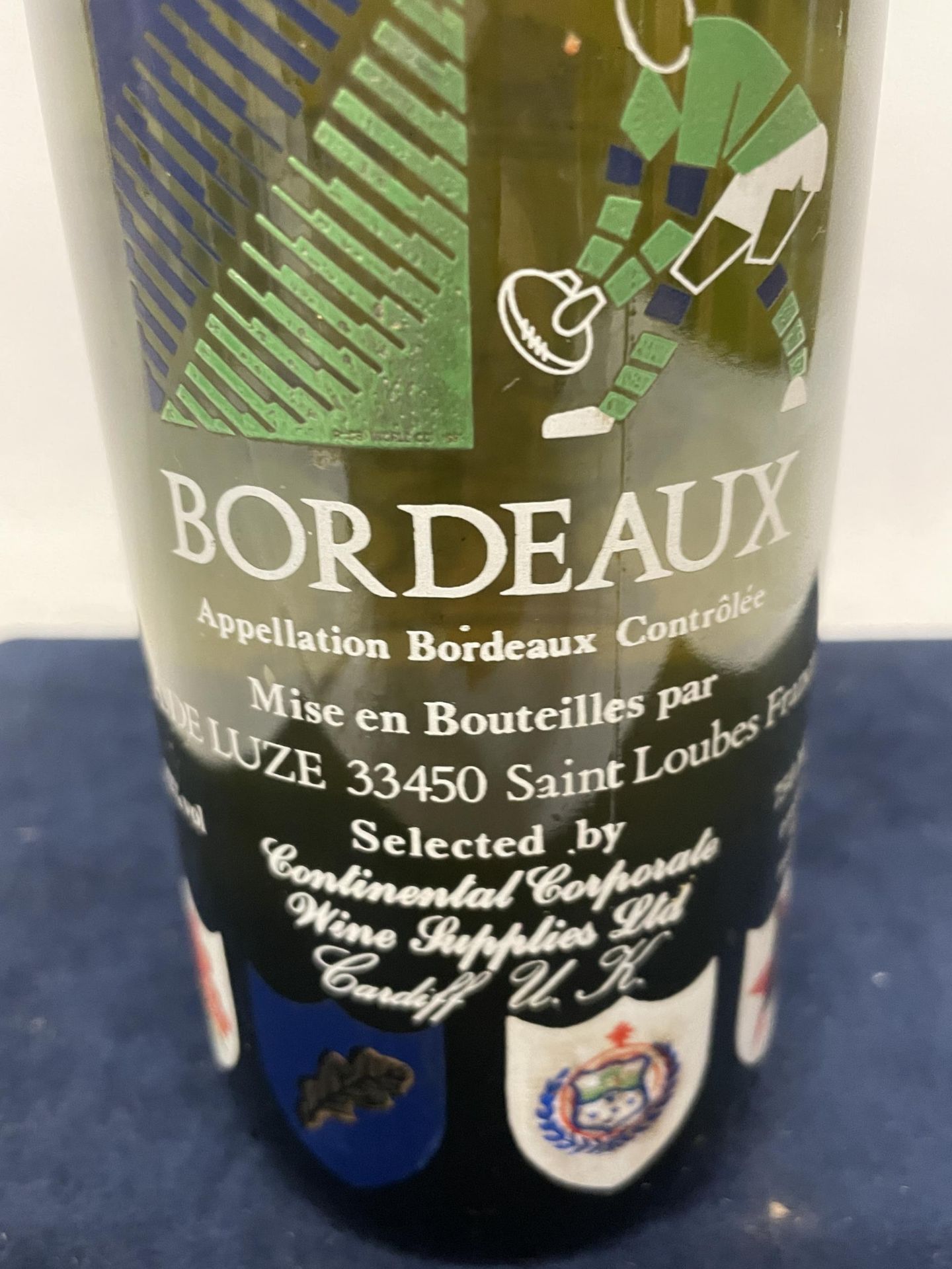 1 X 75CL BOTTLE - 1991 RUGBY WORLD CUP BOREDAUX WINE - Bild 3 aus 4