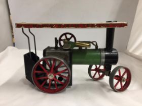 A VINTAGE MAMOD TE1 MODEL STEAM TRACTOR WITH BURNER
