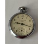 AN INGERSOL LTD LONDON TRIUMPH POCKET WATCH SEEN WORKING BUT NO WARRANTY