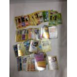 A COLLECTION OF POKEMON CARDS TO INCLUDE 50 HOLOS AND XY EVOLUTIONS