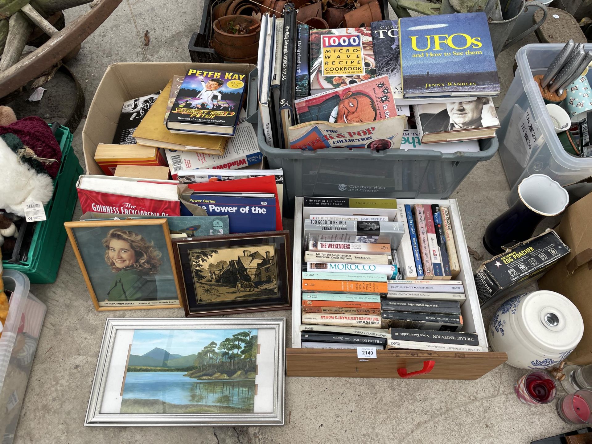 A LARGE ASSORTMENT OF BOOKS