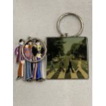 TWO BEATLES KEYRINGS, DATED 2006