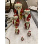 A SET OF SANTA CLAUS RUSSIAN DOLLS