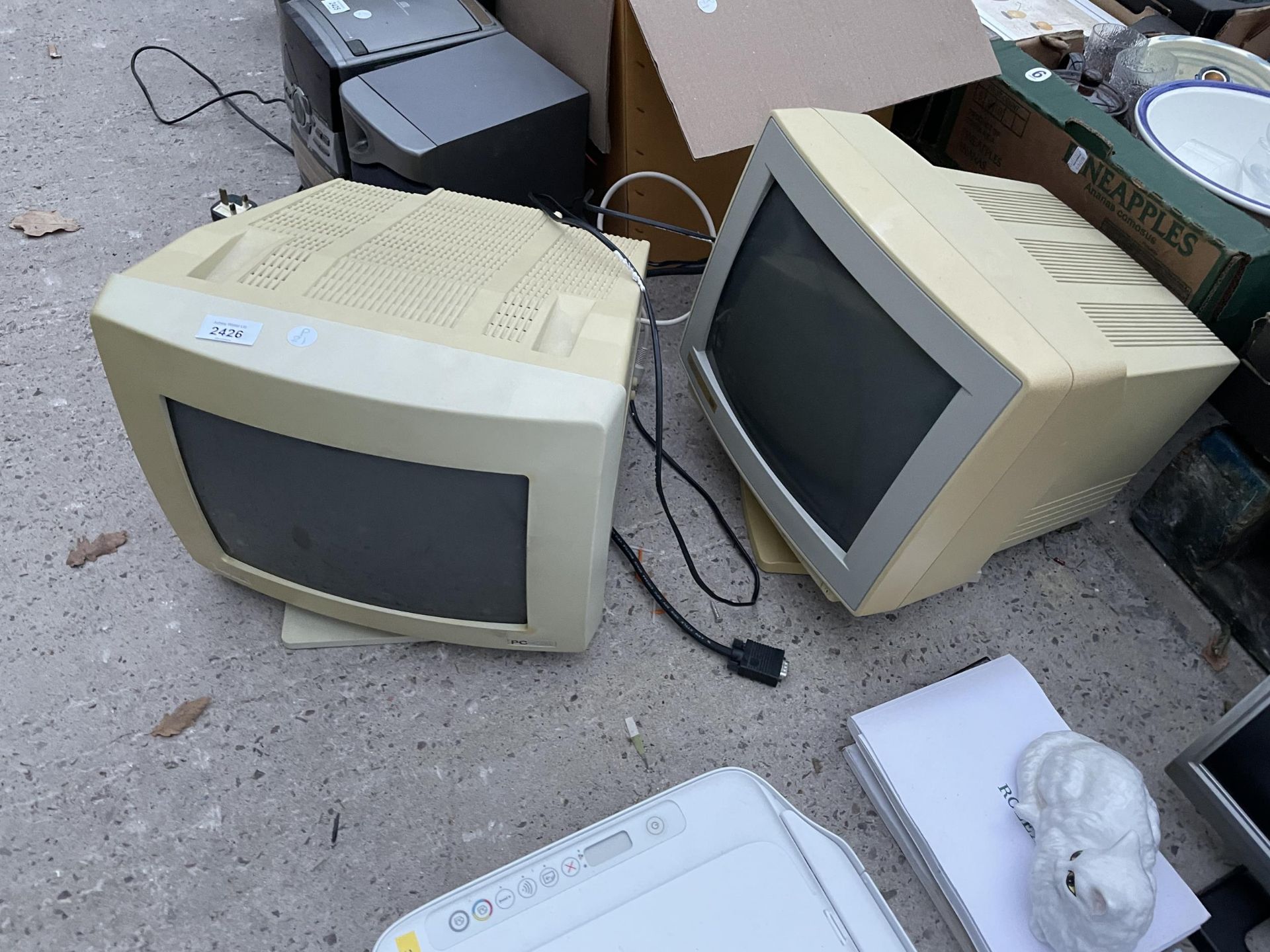 TWO RETRO COMPUTER MONITORS