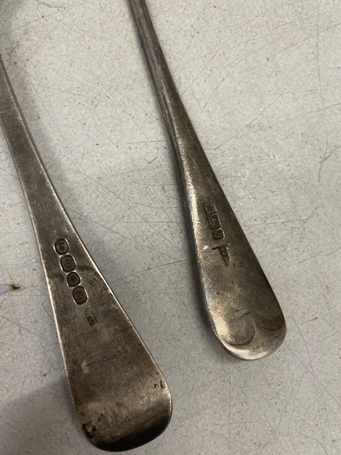 TWO MARKED SILVER ITEMS TO IONCLUDE A SPOON AND A FORK - Image 2 of 4