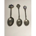 THREE MARKED SILVER SPOONS