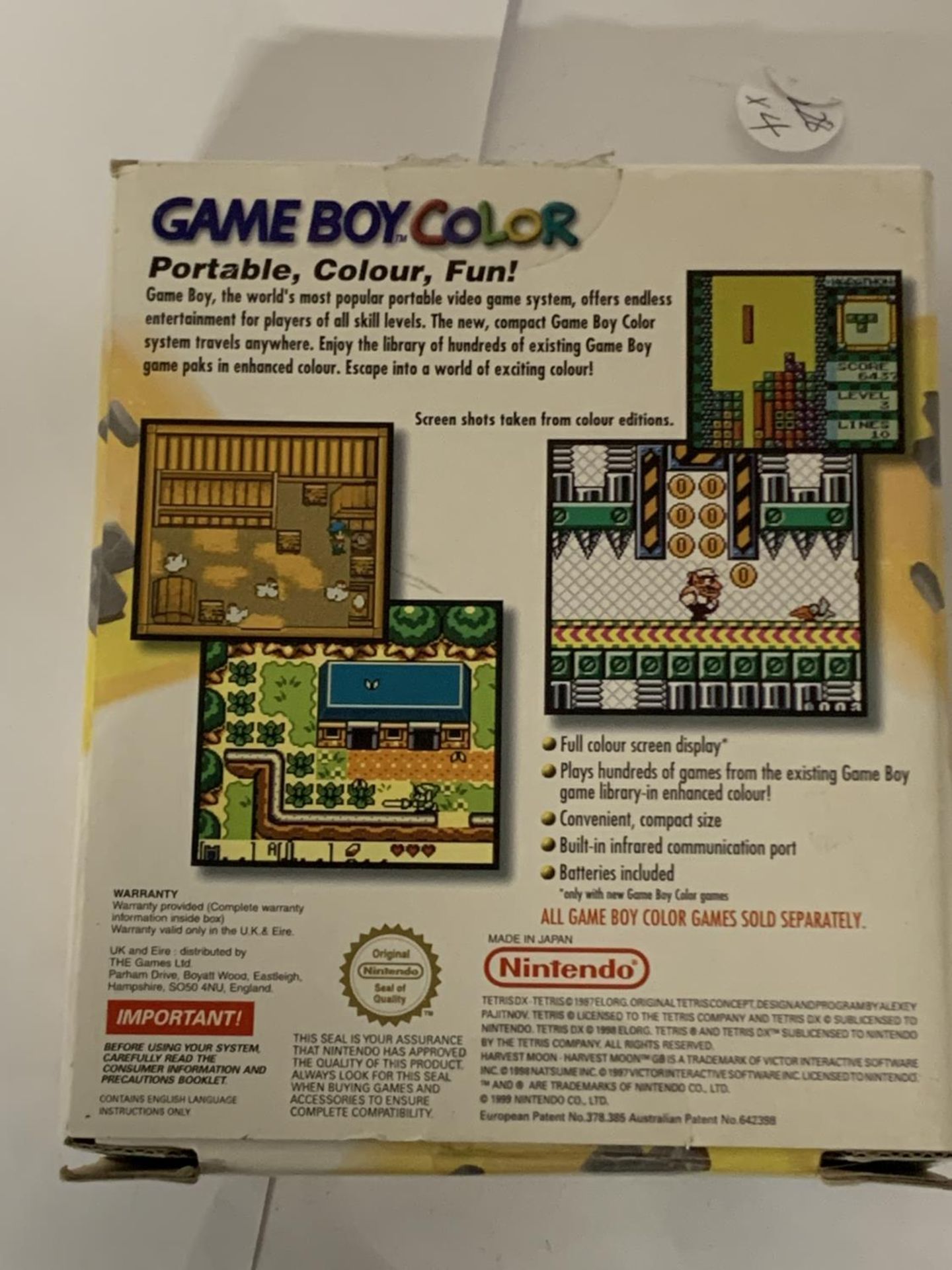 A BOXED GAMEBOY COLOR PORTABLE HANDHELD - Image 4 of 4
