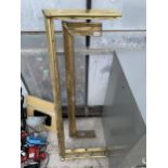 TWO DECORATIVE BRASS FIRE FENDERS