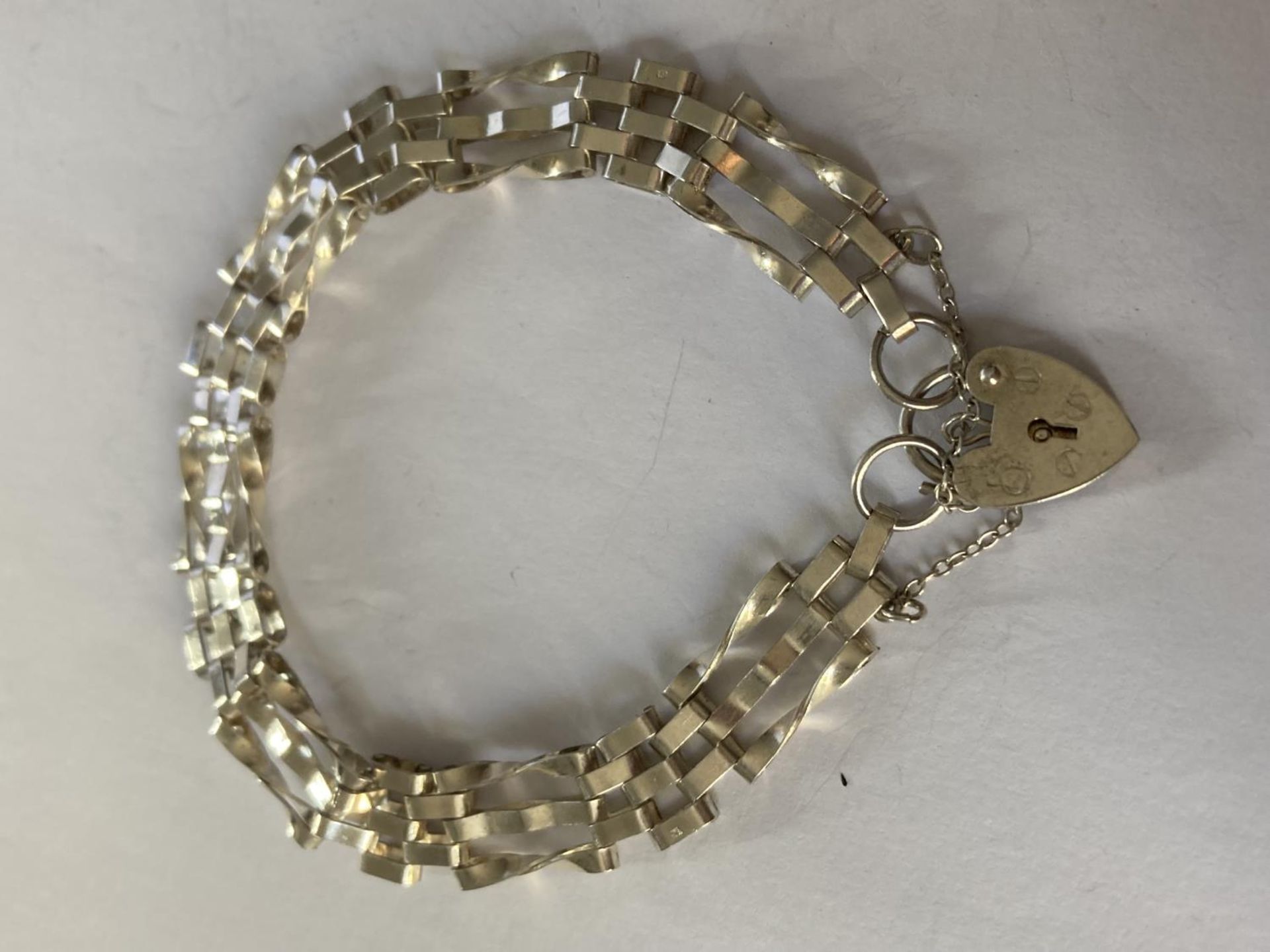 TWO SILVER BRACELETS (BEADS NOT SILVER ONLY THE CHAIN) - Image 2 of 3