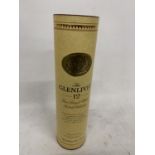 A 70CL BOTTLE OF THE GLENLIVET 12 YEAR OLD PURE SINGLE MALT SCOTCH WHISKY IN A PRESENTATION TUBE