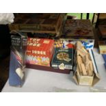 A QUANTITY OF VINTAGE GAMES TO INCLUDE MOUSE TRAP, CONNECT 4, THE VIKING GAME, PICK UP STICKS, ALPHA