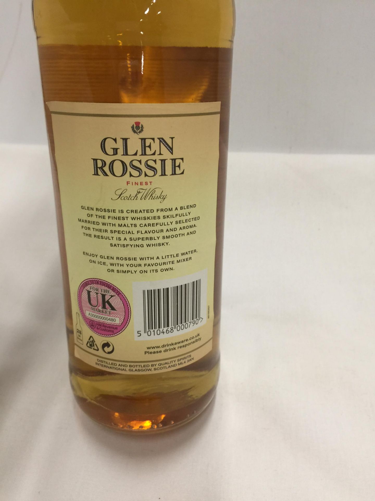 A 70CL BOTTLE - GLEN ROSSIE FINEST SCOTCH WHISKY - Bild 3 aus 3