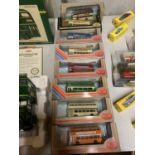 EIGHT BOXED GILBOW BUSES, EXCLUSIVE FIRST EDITIONS, SCALE 1:76 - AS NEW