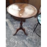 A 19TH CENTURY STYLE 18" DIAMETER TRIPOD TABLE