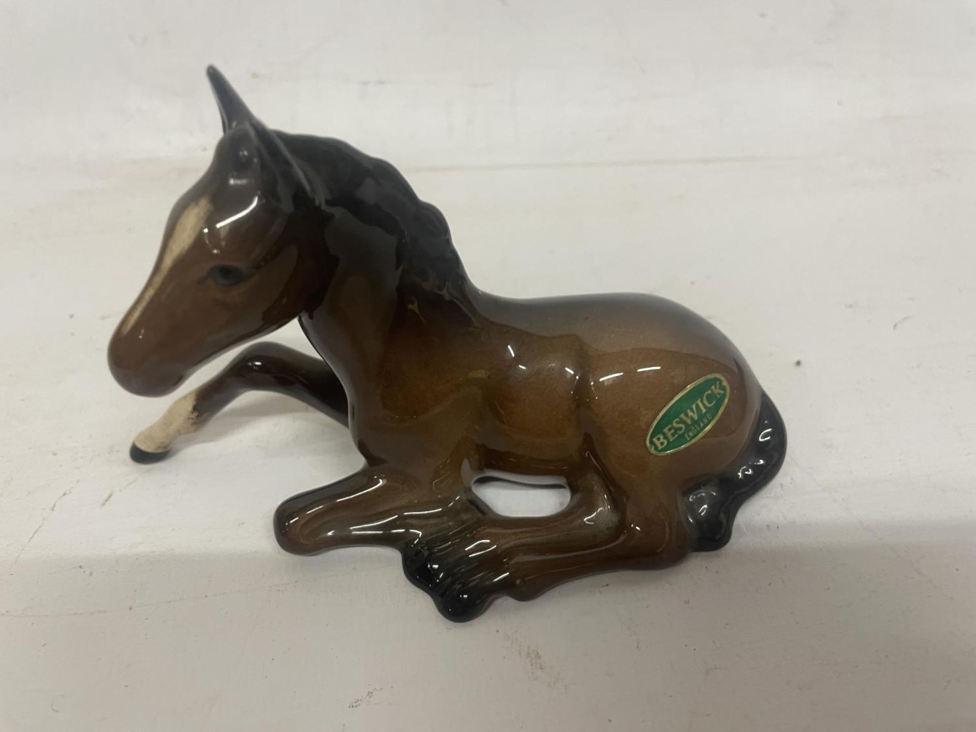 A HORSE (NOT BESWICK) WITH THREE BESWICK FOALS - Image 5 of 6