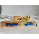 THREE BOXED DINLY MODELS NO. 106 - AN AUSTIN ATLANTIC CONVERTIBLE - NO. 170 - A FORD FORDOR SEDAN