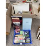 AN ASSORTMENT OF ITEMS TO INCLUDE BOOKS AND CRAFT TOOLS ETC