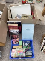 AN ASSORTMENT OF ITEMS TO INCLUDE BOOKS AND CRAFT TOOLS ETC