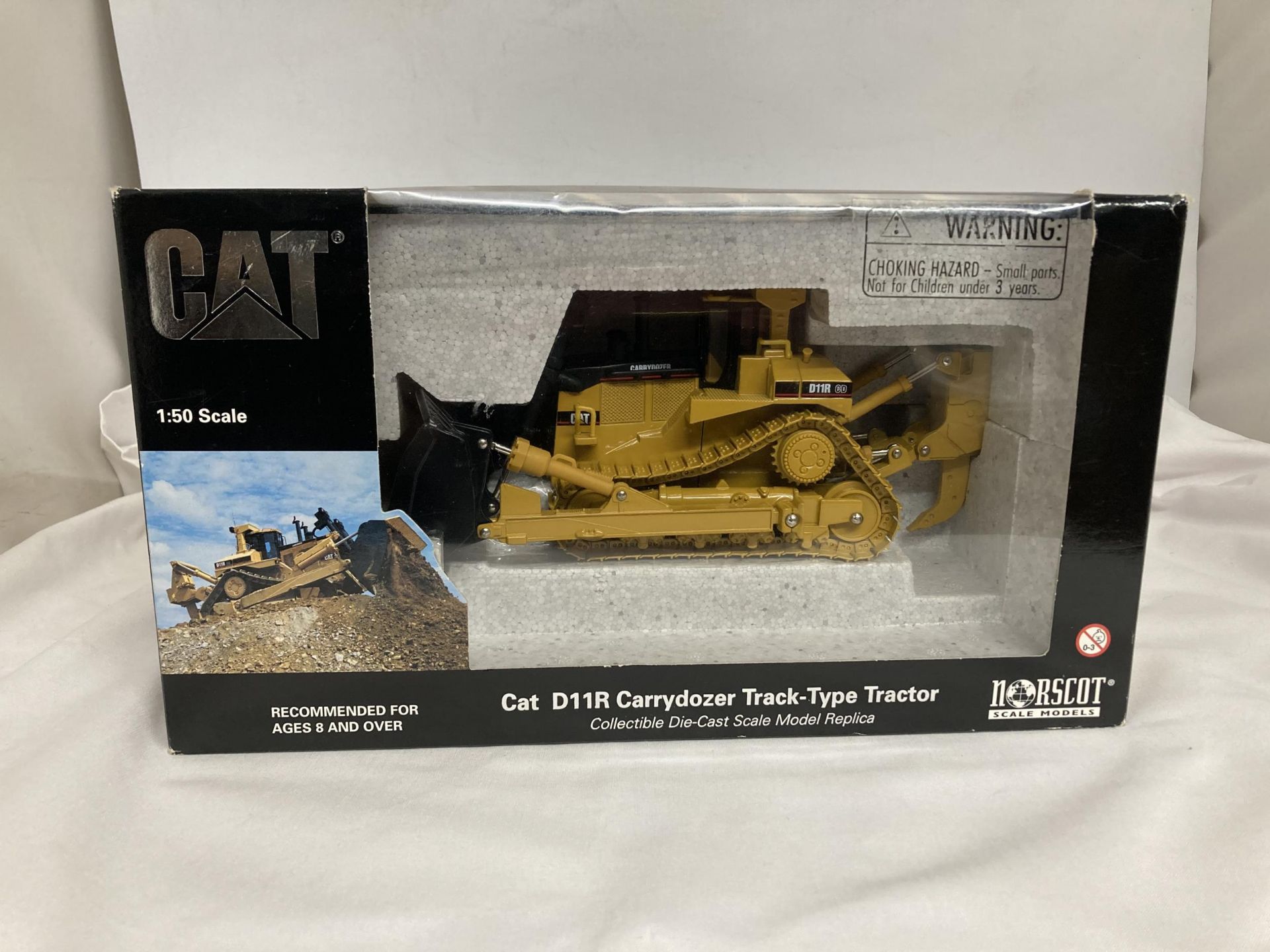 A NORSCOT (MINT AND BOXED) MODEL - CAT D11R CARRY DOZER TRACK TYPE TRACTOR