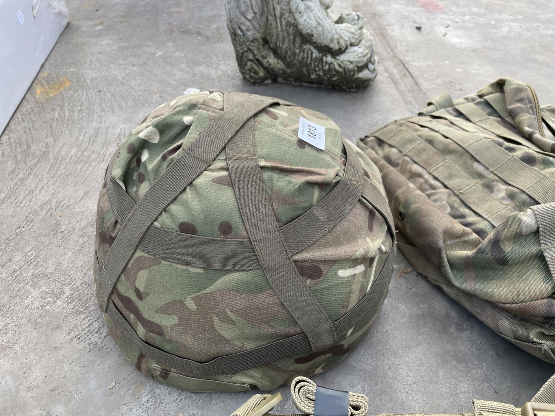 TWO CAMMO BAGS AND A CAMMO HELMET - Image 2 of 3