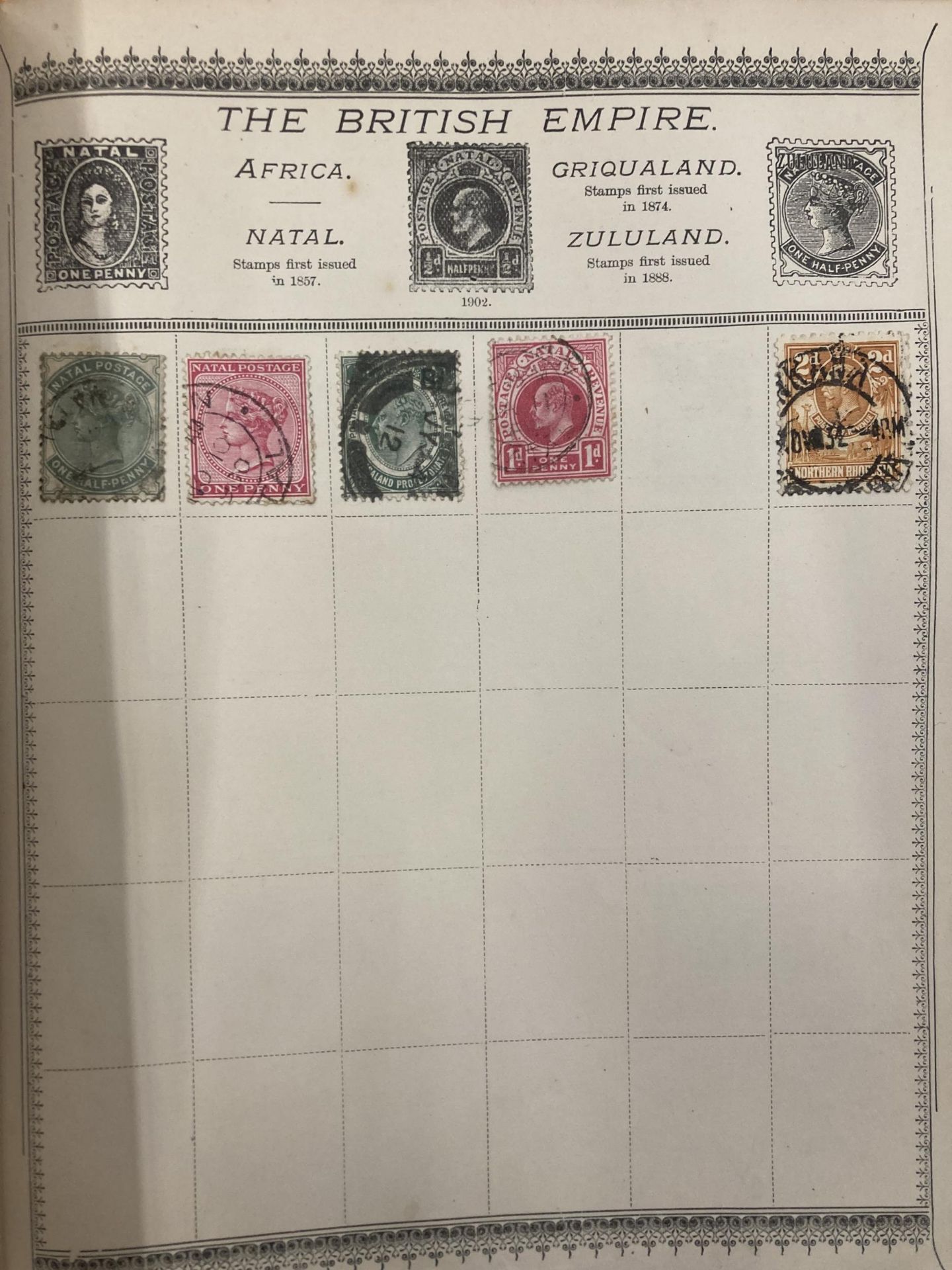 A COLLECTION OF STAMPS, COMMENWEALTH EXAMPLES ON SHEETS, WORLD POSTAGE ALBUM, STANLEY GIBBONS - Bild 7 aus 8