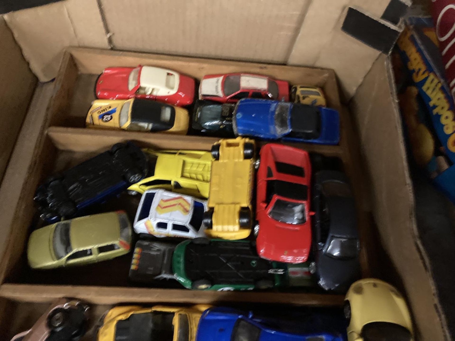 A LARGE QUANTITY OF CARS TO INCLUDE A NODDY CAR, PEUGEOT, THUNDER TRUCK, ETC., - Image 2 of 3