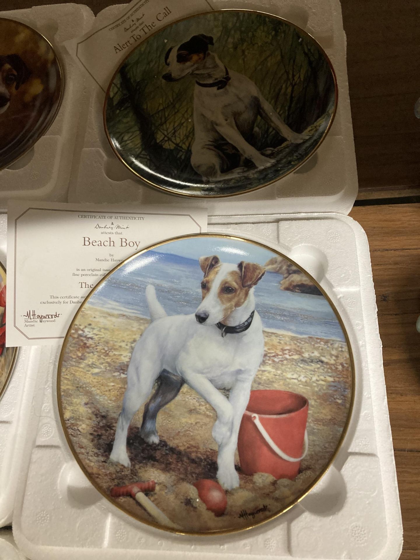 SIX DANBURY MINT, JACK RUSSELL THEMED CABINET PLATES WITH CERTIFICATES - Image 2 of 8