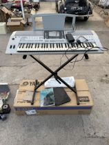 A YAMAHA ELECTRIC KEYBOARD WITH BOX