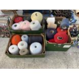 A LARGE QUANTITY OF INDUSTRIAL REELS OF YARN