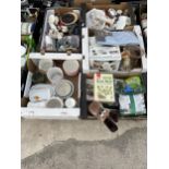 AN ASSORTMENT OF HOUSEHOLD CLEARANCE ITEMS TO INCLUDE CERAMICS AND GLASS WARE ETC