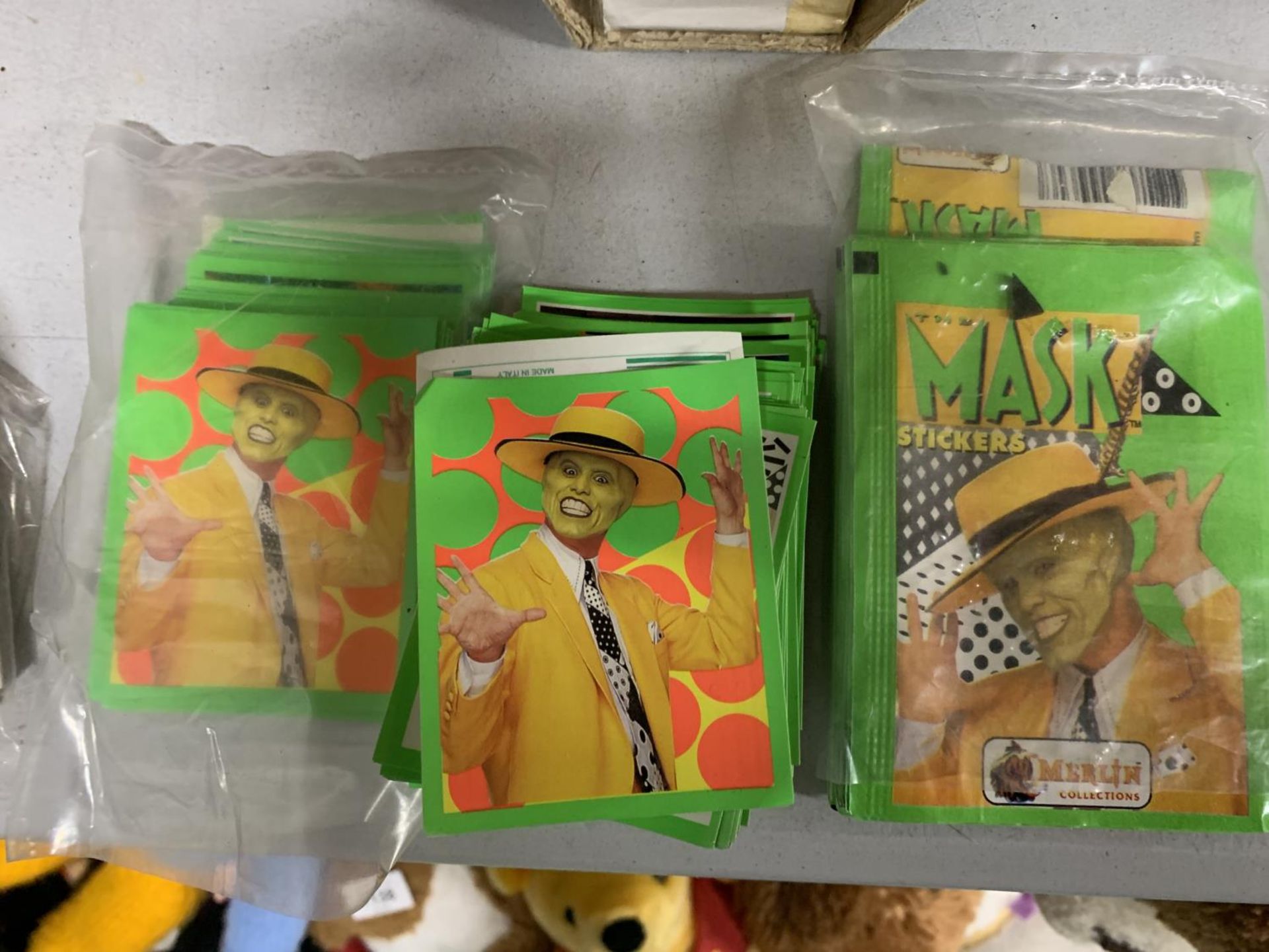 A LARGE SELECTION OF THE MASK STICKERS