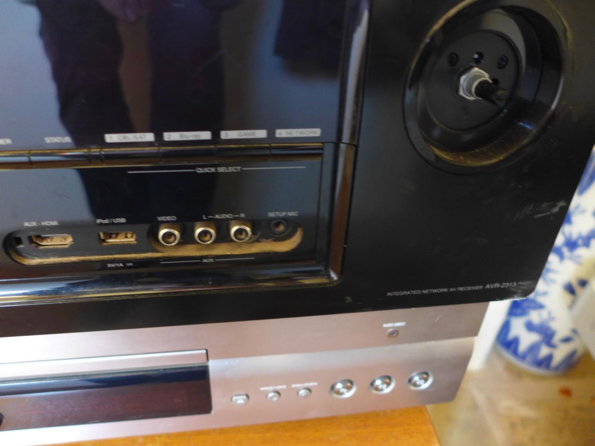 A DENON AVR - 2313 RECEIVER, POWER CABLE AND REMOTE CONTROL, YAMAHA AUDIO/VIDEO SA - CD PLAYER, - Image 2 of 6