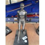 A SPELTER FIGURE OF A MALE