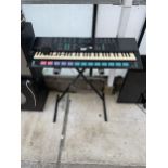 A YAMAHA PSS-780 ELECTRIC KEYBOARD AND STAND