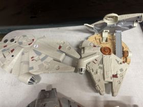 A MILLENIUM FALCON WALL LIGHT PLUS SMALL MODEL